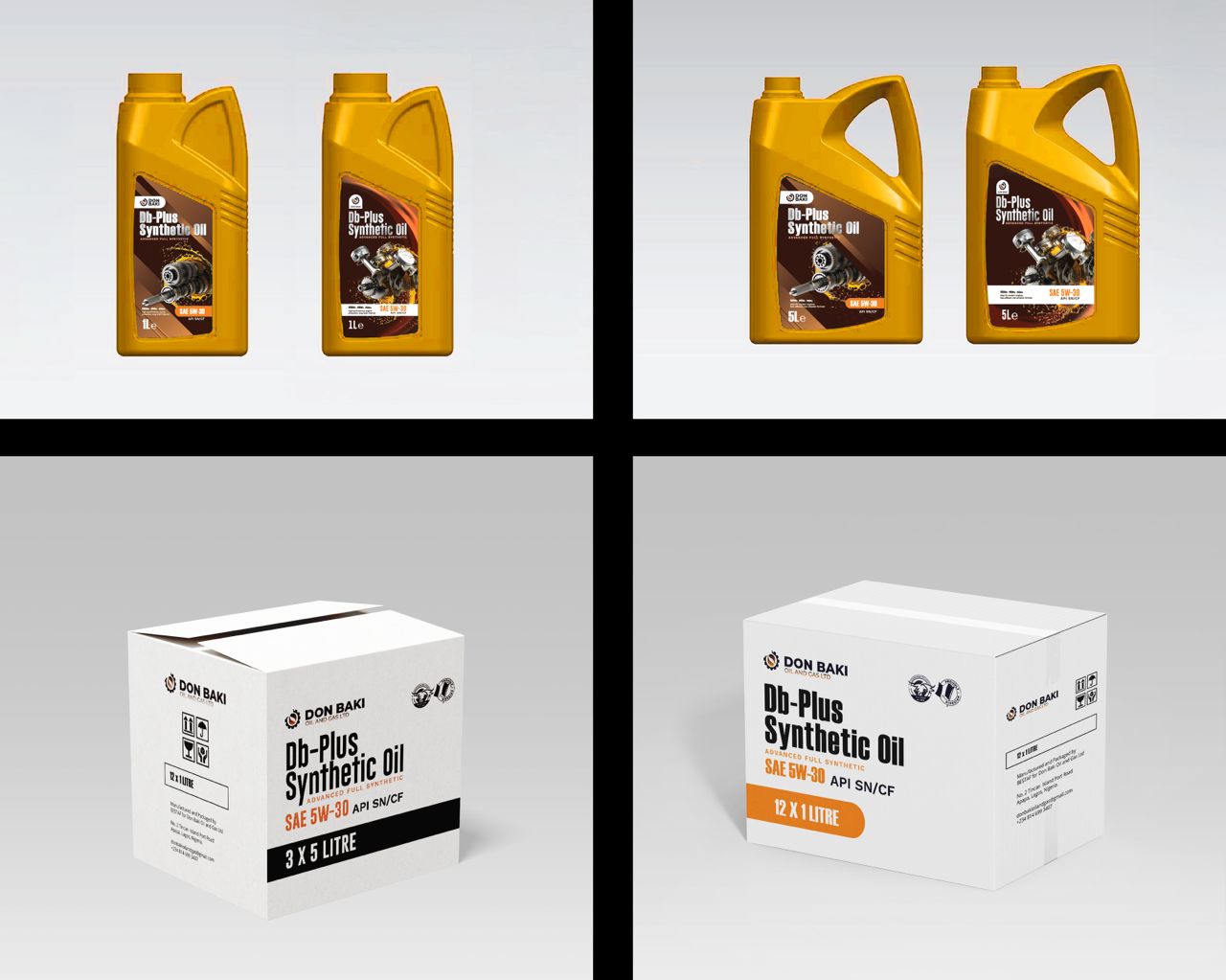 D-BPlus Synthetic Oil SAE 5W-30 - Premium synthetic formulation in multiple packaging options